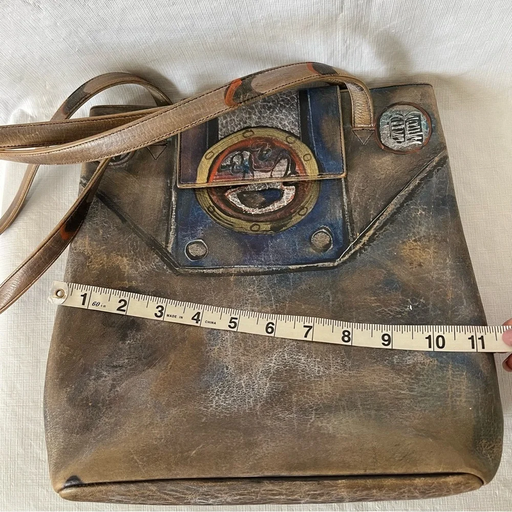 Jane Yoo Wearable Art Leather Shoulder Bag